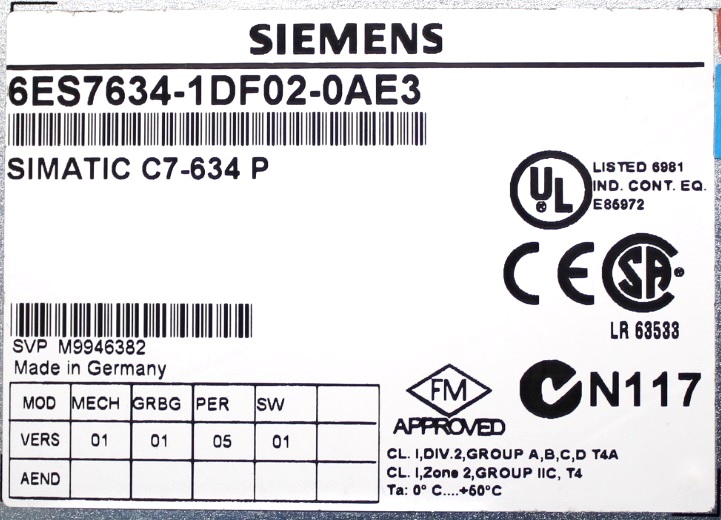 Siemens C7-634 P 6ES7634-1DF02-0AE3 HMI - Görsel 3